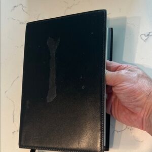 Black Leather Notebook Cover